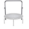 JumpSport 350 PRO Indoor Heavy Duty Lightweight 39-Inch Fitness Rebounder Adults Trampoline with Sporty Steel Handle Bar Accessory for Workouts, Black - 3 of 4