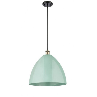 Plymouth Dome - 1 Light Stem Hung Pendant In Industrial Style-16.75 Inches Tall and 16 Inches Wide