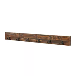 Pomona Entryway Hall Tree with Bench, Shelf and Coat Hooks Brown - Alaterre Furniture