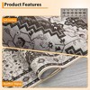 Machine Washable Area Rugs Vintage Printed Living Room Rugs with Non-Slip Backing, Soft Low Pile Floor Carpet - 2 of 4