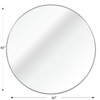 CAVINAS 42" Round Bathroom Vanity Mirror,Bathroom Mirror with Metal Frame,Bathroom Wall Mirror for Over Sink,Bedroom,Living room,Entryway - 3 of 4