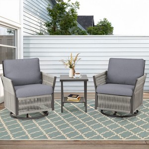 Buenhomino Patio Furniture Wicker Outdoor Conversation Set - 1 of 4