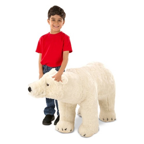 Melissa Doug Giant Polar Bear Lifelike Stuffed Animal Nearly 3 Feet Long Target
