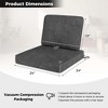 Costway 2/4/6-Pack 24" x 24" Deep Seat Cushion & Back Pillow with Removable Covers Outdoor Brown/Navy/Gray/Black - 3 of 4