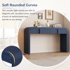 55" Modern Console Table, Sideboard Storage Cabinet With 2 Drawers, Rounded Smooth Surface Glossy Console Table For Living Room, Dining Room, Entryway - 4 of 4