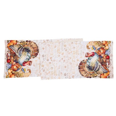 C&F Home 13" x 72" Traditional Turkey Table Thanksgiving Table Runner