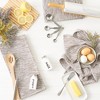 Design Imports Leather Brown/Off-White Tonal Recycled Cotton Waffle Dishtowel Set/3 - 4 of 4