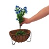 YIYIBYUS Artificial Hanging Flowers Plants Basket for Outside Porch, 3 Set Artificial Outdoor Flowers with Hanging Basket - 4 of 4