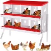 TackView Chicken Nesting Box, Hens Egg Nest Box, Metal Chicken Laying Box House with Rollout Egg Collection and Protective Lid - 2 of 4