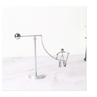 Kinetic Art Balance Skiing Toy - Physics Dynamic Motion Balancing Desk Toy For Home Office Decor, Cool Gift For Kids, and Science, Physics Enthusiast