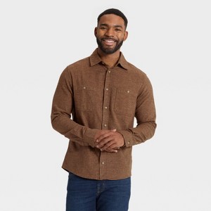 Men's Vintage Mid-Weight Long Sleeve Flannel Shirt - Goodfellow & Co™ - 1 of 3