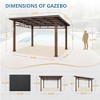 Arceso Hardtop Gazebo, Outdoor Pergola with Metal Roof, Wooden Frame & Permanent Patio Canopy, Pavilion Grill Gazebo for Patio, Backyard, Garden - 2 of 4