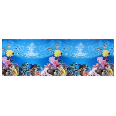 Unique Bargains Aquarium Background Poster Double-sided Aquarium Fish Tank Background Decorative Paper Sticker 1 Pc