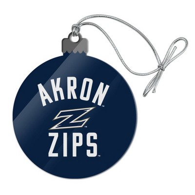 University of Akron Zips Logo Acrylic Christmas Tree Holiday Ornament