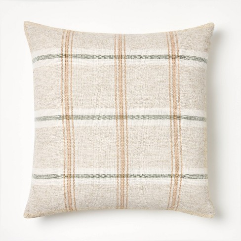 Black and hotsell cream plaid pillows