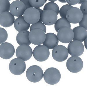 Unique Bargains Round Loose Silicone Beads for DIY Keychain Jewelry Making 50 Pcs - 1 of 4