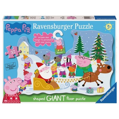 Ravensburger Peppa Pig Christmas Giant Floor Puzzle with Door Hanger 32pc