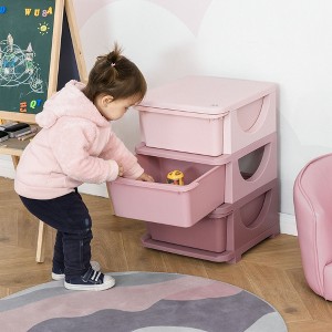 Whisen 3 Tier Kids Storage Unit, 9 Drawer Chest Toy Organizer Plastic Bins, Perfect Gift for Boys Girls Toddlers - 1 of 4