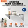 Munora 12" x 36" Stainless Steel Wall Mounted Floating Shelf - 250 lbs Capacity Commercial Shelving with Brackets - 2 of 4