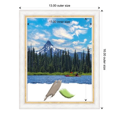 Morgan White Gold 11x14 Wood Wall Picture Frame