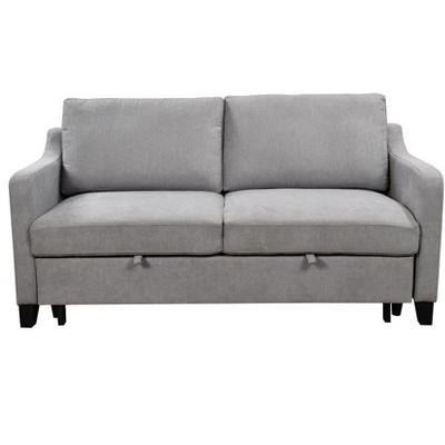 Ridstar Modern Small Double 3-in-1 Convertible Sofa Bed For Living Room-Light Gray