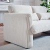 CAVINAS Modern Single Sofa Corduroy Upholstered Lounge Chairs Couch with Support Pillow for Apartment - 4 of 4