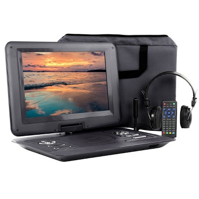 Trexonic 13.3 Inch Manufacturer Refurbished Portable TV+DVD Player with Color TFT LED Screen and USB/HD/AV Inputs