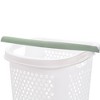 Home Logic Rolling Laundry Hamper White: Clothes Hamper with Wheels, Plastic, 18.63 Volume, Open-Top, 1 Handle - 4 of 4