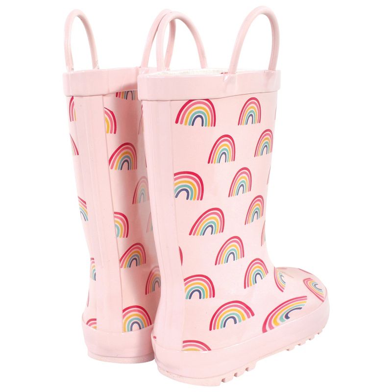 Hudson Baby Rain Boots, Pink Rainbows, 3 of 5