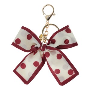 Unique Bargains Polka Dot Print Scarf Handbag Charm 1 Pc - 1 of 4