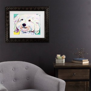 Trademark Fine Art Pat Saunders-White Buttons Matted Framed Art - 1 of 4