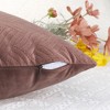 Unique Bargains Decorative Soft Velvet Knitted Square Invisible Zipper Throw Pillow Covers 2 Pcs - 4 of 4