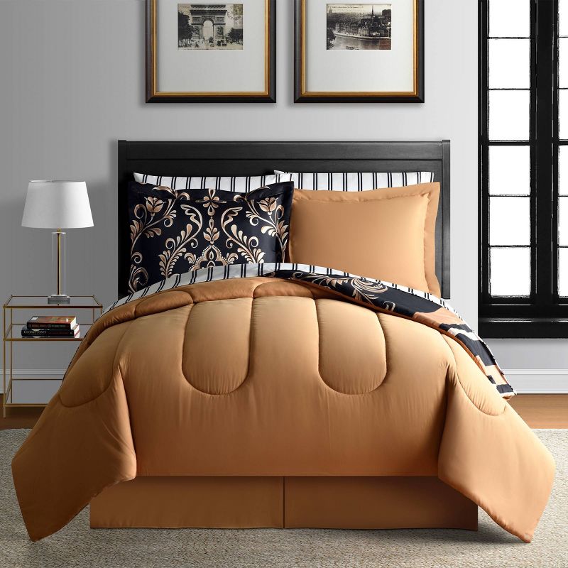 Sabrina Bed in a Bag Comforter Set Gold - Lanwood  Home, 3 of 8