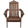 Northlight 36" Brown Classic Folding Wooden Adirondack Chair - 2 of 4