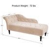 60.6 Inch Upholstered Chaise Lounge with Left Armrest - 2 of 4