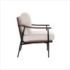 GlasFlength Accent Chairs Upholstered Mid Century Modern Lounge Fabric Chairs Reading Chairs Side Sitting Armchairs Recliner, White, 28"*29.9"*33.5" - 3 of 4