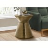 Accent Table Drum Side End Nightstand Lamp Living Room Bedroom Gold Metal Contemporary Modern - 2 of 4