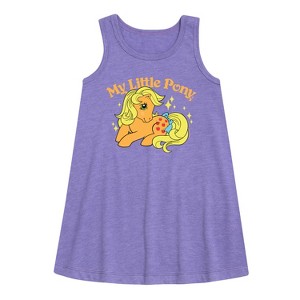 Girls' - My Little Pony - Applejack Logo Graphic Sleeveless Aline Dress - 1 of 3
