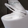 Soft Close Smart Toilet Bidet Combo with Self-Cleaning Nozzle,Upmarket Compact Dual Flush Toilet 1/1.28 GPF, White Night Light - 2 of 4