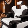 Karl Home Classical Style Heavy Duty Hydraulic Reclining Barber Chair Black and White - 2 of 4
