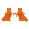 WestinTrends Ashore Modern Poly Reclining Chaise Lounge Set with Side Table - 4 of 4