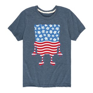 Boys' - SpongeBob SquarePants - Silhouette Stars Stripes Short Sleeve Graphic T-Shirt - 1 of 4