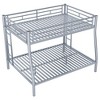 NicBex Twin Over Queen/Full Over Queen Metal Bunk Bed with Ladder,Versatile Loft Bed with Guardrails for Bedroom,Black/White/Silver - 4 of 4