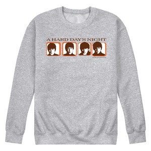 Men's - The Beatles - Hard Days Night Vintage-Men's Crew Fleece Sweatshirt Graphic Fleece Sweatshirt - 1 of 4