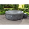 Intex Deluxe 4 Person Outdoor Portable Inflatable Round Hot Tub Spa with Multi-Color LED Light, Foam Headrests and 140 Soothing Bubble Jets - Gray - 2 of 4