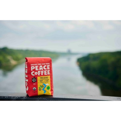 Peace Coffee Organic Fair Trade Twin Cities Blend Dark Roast Whole Bean Coffee - 12oz