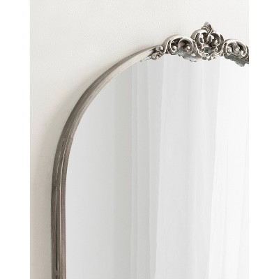 Myrcelle Silver Ornate Arched Wall Mirror 25" x 33"
