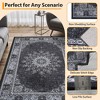 Vintage Neutral Washable Area Rug - Stain-Resistant Non-Slip Large Carpet for Living Room, Dining Room & Home Decor - 3 of 4