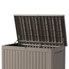 MAYEERTY 230 Gallon Large Capacity Outdoor Deck Box for Patio Furniture Cushions, Pillow with Wheels, Light Brown - 4 of 4