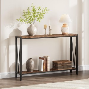 Jojoka 2 Tier Narrow Console Tables, Behind Couch Table,Narrow Console Table - 1 of 4